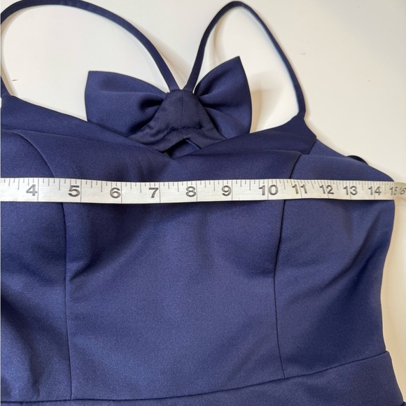 City Studio Navy Backless Bow A-Line Dress size 5 - Picture 10 of 12